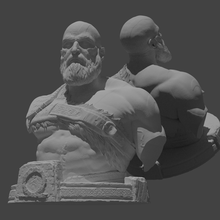 kratos bust god war 3d print model stl 3d print model 3d print model - Mito3D