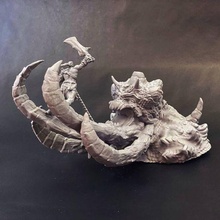 Kratos argila cianeto leviatã Deus guerras jogos crack kraken 3d print model - Mito3D