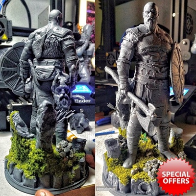 kratos dieu of war ragnarok jeu guerre 3d print model - Mito3D