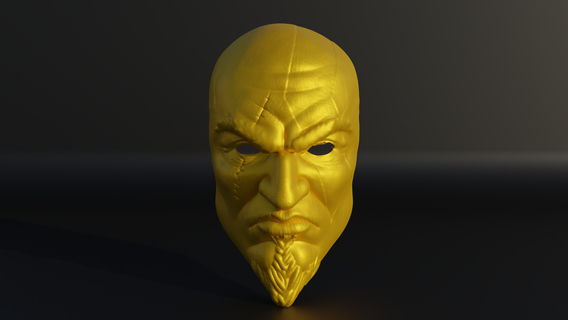 kratos Dios guerra cara máscara 3d impresión modelo cosplay stl cabeza casco hacha proteger personaje ragnarok 3dmodel fantasía 3d print model - Mito3D