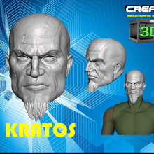 kratos head art figure 3d print model - Mito3D