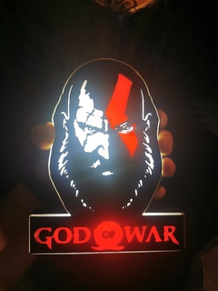 kratos lámpara LED tiras gow Dios guerra 3d print model - Mito3D