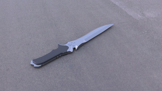 krauser cuchillo luchando residual mal 4 residente re4 León Ashly cosplay arma disfraz militar espada 3d print model - Mito3D