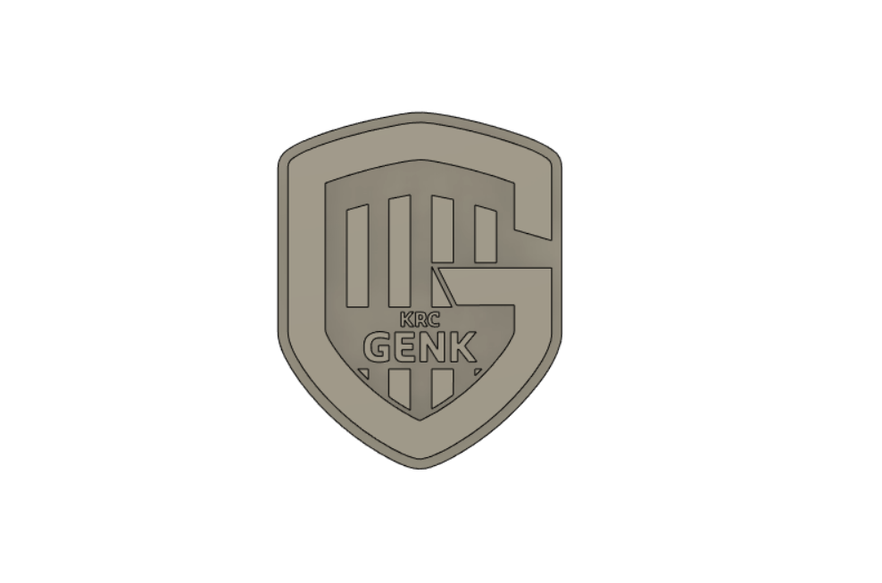 krc Genk Logo Abzeichen Fußball jpl Jupiler Profi Liga Dekoration Höhle Sport Emblem Belgien Genkies Schlümpfe 3D print model - Mito3D
