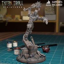 kreig - pre-supported game dnd minature minis mini dungeons dragons 32mm tytantroll miniatures patreon borderlands meat bicycle psycho bandit 3d print model - Mito3D