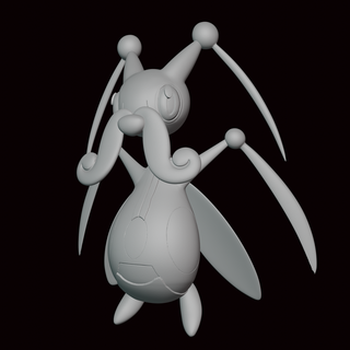 kricketune pokemon figure statue videogame videogames miniature sculpture fanart figurine legends arceus diamond pearl hisui sinnoh 3d print model - Mito3D