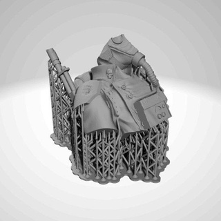 krieg busto pre supported resina martillo guerra 40k esculturas bustos Arte 3d print model - Mito3D