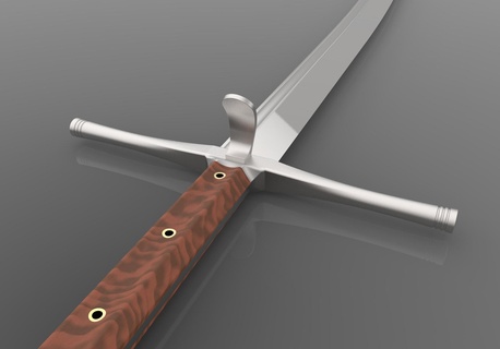 kriegsmesser grosses messer knife sword cosplay 3d print model - Mito3D