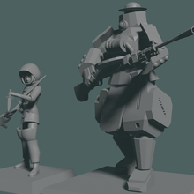 juego guerra factioniers prototipo modelos 30mm calentamiento miniaturas 3d print model - Mito3D