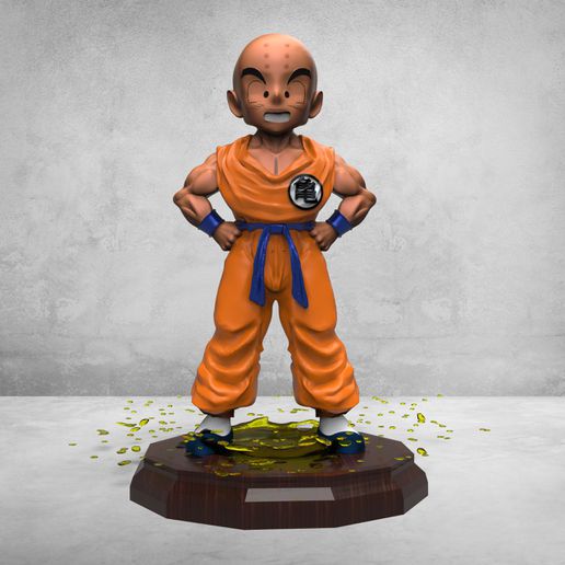 krilin dragon ball art krillin 3D print model - Mito3D