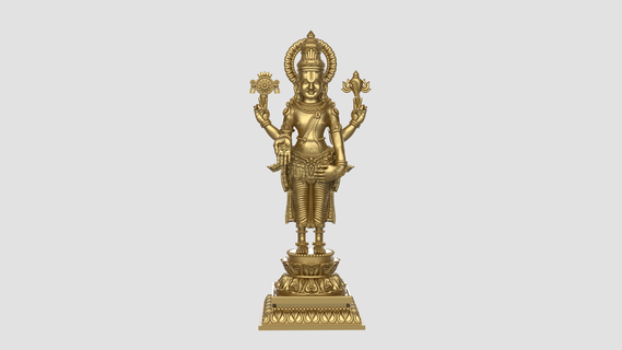 Krishna 3d print modèle fichier Vishnu Narayana krishna statue 3dprint model art sculpture indian god zbrush jewelry cad 3d print model - Mito3D