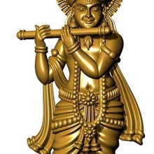 Krishna arte Deus pingente joalheria 3d print model - Mito3D