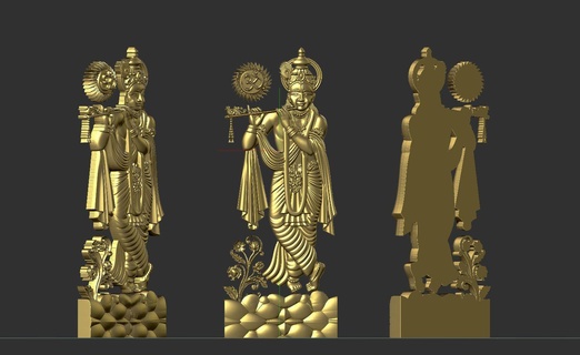 Krishna kolye Tanrı Hindu Hindistan gopal takı heykel Indiangod artefakt şekil Sanat heykeller 3d print model - Mito3D