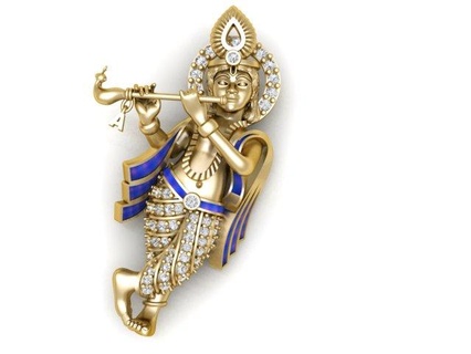 Krishna sarkık Tanrı gopal Hintli 3d print model - Mito3D