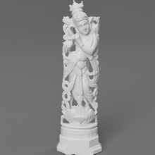 Krishna jouant flûte bois santal sculpture art Krsna Dieu hindou hindouisme Inde Indien 3d print model - Mito3D