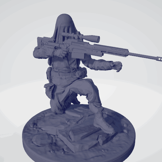 Krueger tireur d'élite mw Jeu héros figure jouet facile poly attaque guerre cool arme dessin animé 3D print model - Mito3D