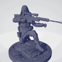 Krueger atirador elite mw jogos herói figura brinquedo fácil poli ataque guerra legal arma desenho animado 3d print model - Mito3D