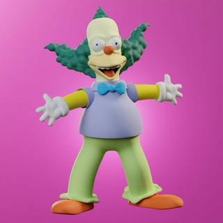 krusty Clown Simpsons Homer Bart animiert 3d print model - Mito3D