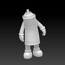 krylon rociar personaje lata aerosol pintada 3d print model - Mito3D