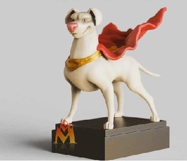 kripto canine standing pose fanart heykelcik Süpermen Charles süper hayvanlar Şirin heykel raf Görüntüle anime karikatür köpek 3d print model - Mito3D