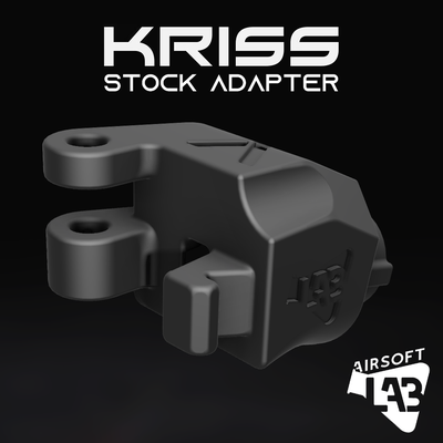 krytac kriss vector aeg stock - airsoft lab game m4 buffer adapter tube milspec 3d print model - Mito3D