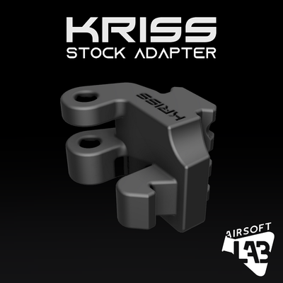 krytac kriss vector picatinny stock adapter - airsoft lab game m4 aeg milspec 3d print model - Mito3D