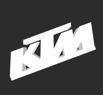 ktm logo stand sign symbol bike racing 3d print model - Mito3D