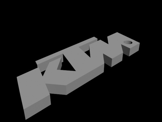 ktm logo portachiavi Portachiavi 3D print model - Mito3D