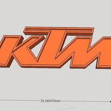 ktm logo keychain bijoux de porte-clés 3d print model - Mito3D