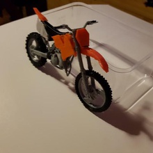 ktm moto de cross-country divers déco mock-up le cache moteur parce que lecteur blanc d'orange noir garde-boue 3d print model - Mito3D
