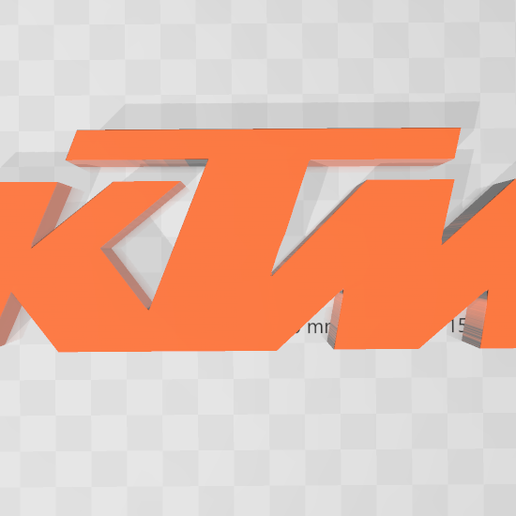 ktm corrida logotipo 3D print model - Mito3D