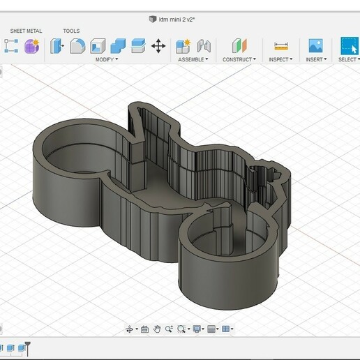 ktm súper duque 1290r motocicleta lampara 3D print model - Mito3D