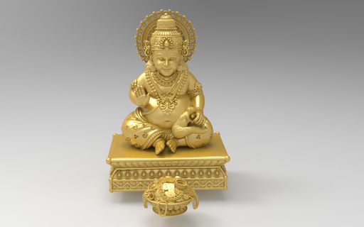 cubi ji 3d modello indiano Dio i soldi file signore cad stampa pendente statua 3d print model - Mito3D