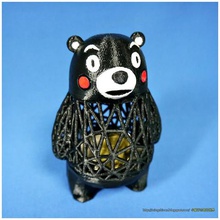 kumamon banque porte-stylo la maison les nôtres low poly de voronoi jouet 3d print model - Mito3D