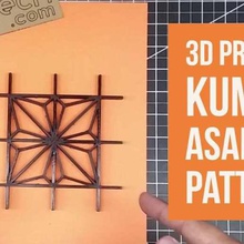 kumiko design - asanoha Kunst coster trinken coaster Japanisch 2d-Kunst 3d print model - Mito3D