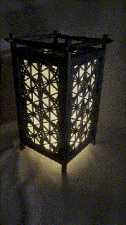 kumiko japanese shoji lantern - kasane-rindou Home japan lamp light traditional asian interior no-supports house lighting eastern architectural 障子提灯 障子 提灯 組子 3d print model - Mito3D