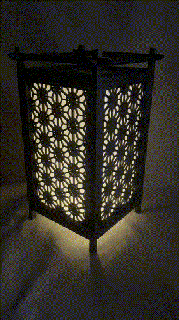 kumiko japonês Shoji lanterna sakura kikkou casa Japão luminária luz tradicional asiática interior supports iluminação Oriental arquitetônico papel 障子 提灯 組子 3d print model - Mito3D