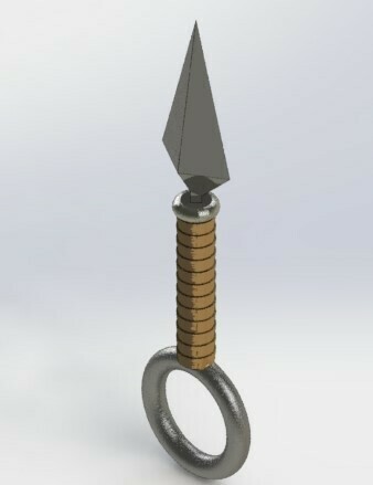 kunai coltello 3D print model - Mito3D