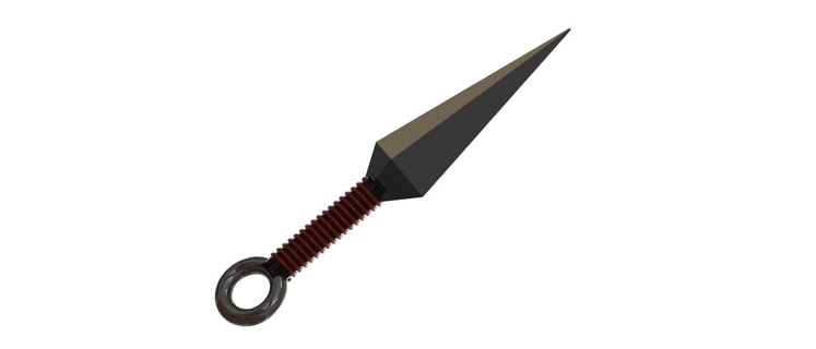 Kunai Naruto Kuna Messer Dolch Schwert Ninja Anime Cosplay 3d print model - Mito3D
