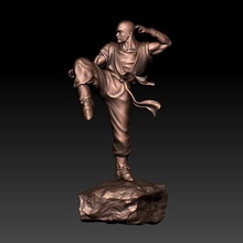 kung fu art zen buddha monk shaolin 3d model statue sculpture decoration oriental china japan engraving cnc anime character cartoon toy martial 3d print model - Mito3D