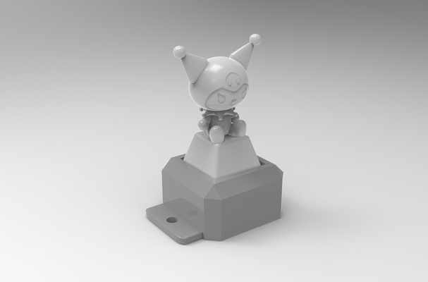 kuromi tecla juego kuromi agitarse teclado gorra sanrio canela rodar 3d print model - Mito3D