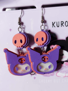 Kuromi pendientes sanrio lindo cráneo kawaii 3d print model - Mito3D