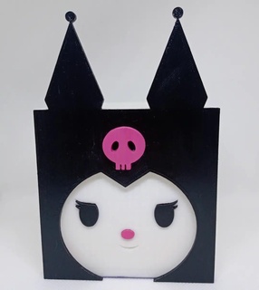 Kuromi fleur pot crayon titulaire soutien 3d print model - Mito3D