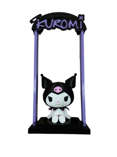 kuromi fone ouvido suporte ei gatinha fones cabine sanrio computador audio decoração impresion3d 3d print model - Mito3D