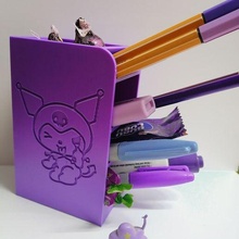 kuromi organizer sanrio brushdesk makeup holder tools desk hello kitty hellokitty office pencil dark purple fancy 3d print model - Mito3D