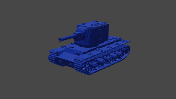 kv2 - older version 3d print stl rotable turret tank toy ww2 art model 3d print model - Mito3D