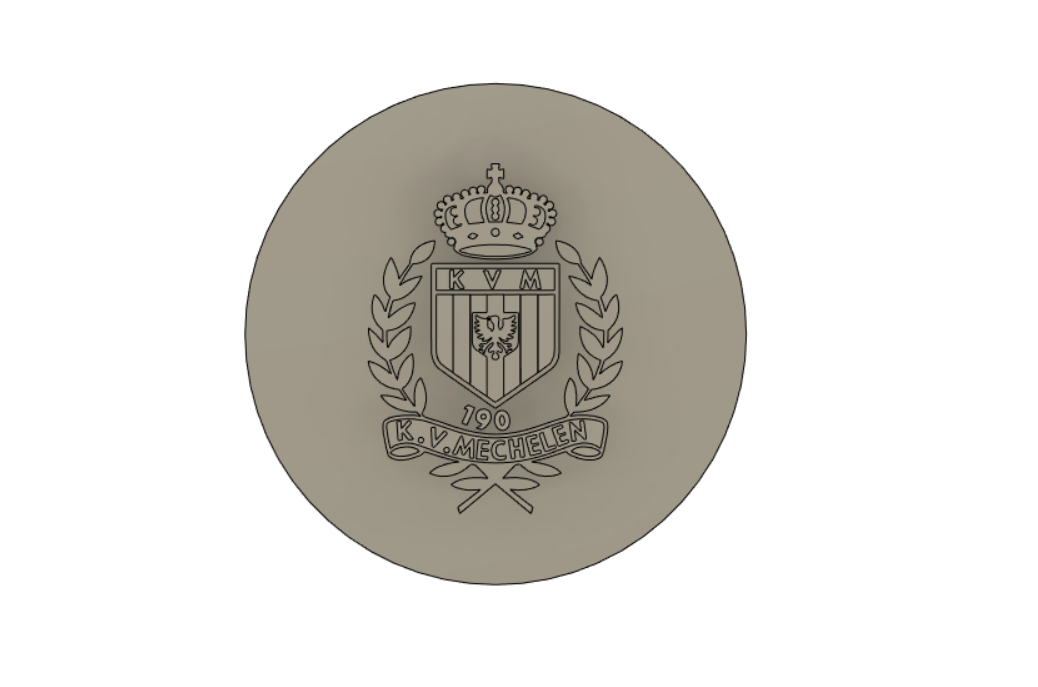 kv mechelen logo distintivo calcio jpl jupiler pro lega decorazione uomo grotta sport emblema Belgio 3D print model - Mito3D
