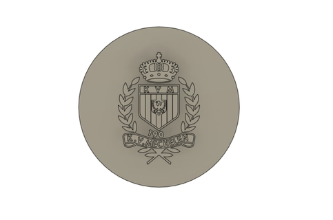 kv mechelen logo badge football soccer jpl jupiler pro league decoration man cave sport emblem belgium voetbal 3d print model - Mito3D