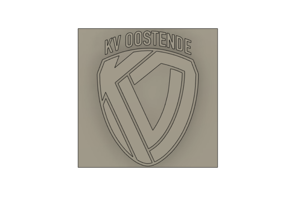 kv Ostende Logo Abzeichen Fußball jpl Jupiler Profi Liga Dekoration Höhle Sport Emblem Belgien Quo Meer Zee 3D print model - Mito3D