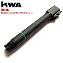 kwa ksc airsoft hk45 hk 45 roscado exterior barril 14 cm silenciador 3d print model - Mito3D